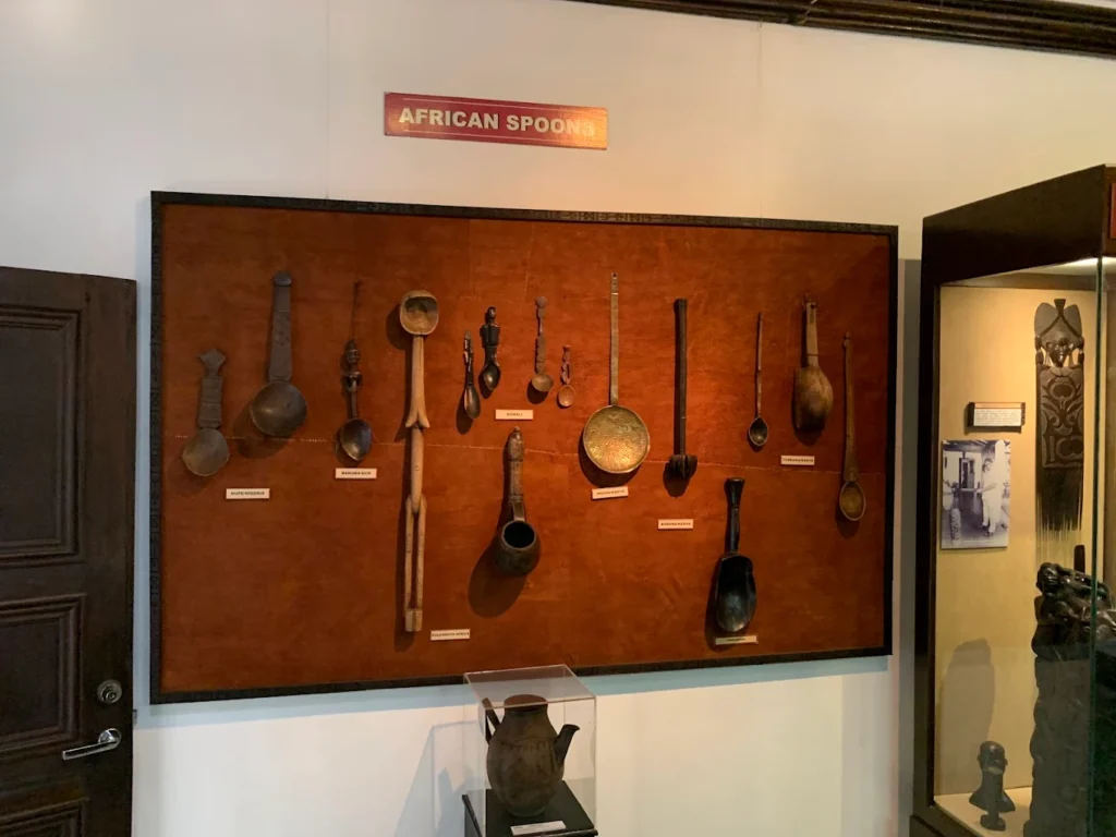 Hand-carved African ceremonial mask from the Murumbi Collection at the Nairobi Gallery, Kenya.
