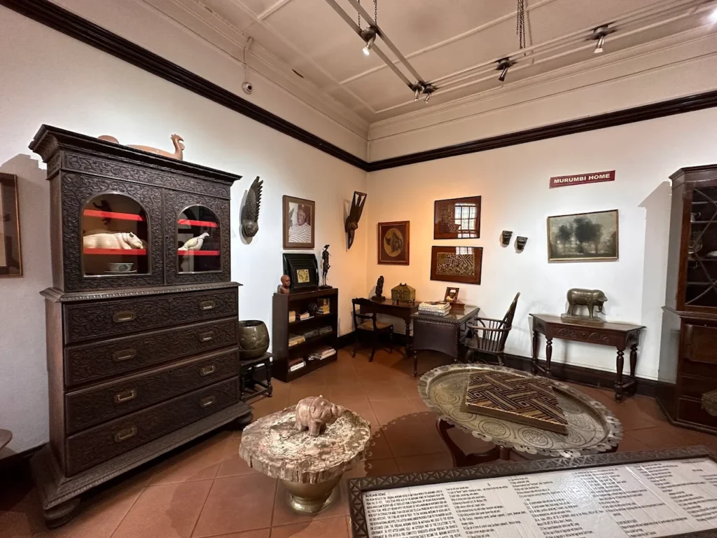 Authentic African beadwork and traditional textiles displayed at the Nairobi Gallery, a hub for Kenyan heritage