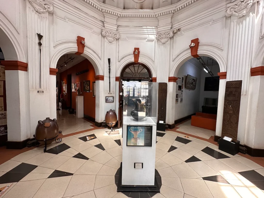 Authentic African beadwork and traditional textiles displayed at the Nairobi Gallery, a hub for Kenyan heritage