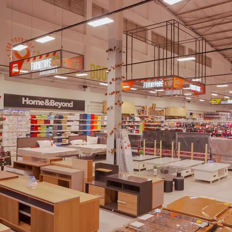 Quality home and office furniture available at the Naivas Mwembe Tayari branch.